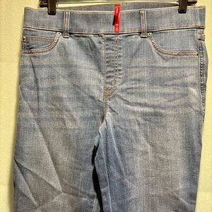 SPANX Women's Glare Light Blue Boot Cut Shaping Denim Jeans size large